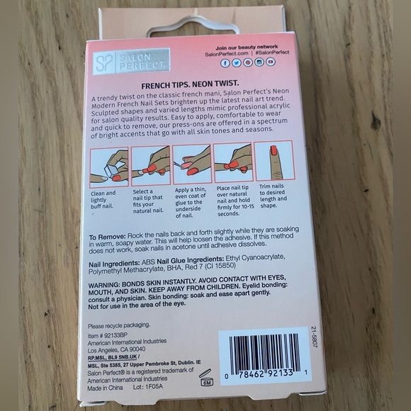 🆕 Salon Perfect Neon Modern French Design
Nail Set🆕 - Picture 4 of 4